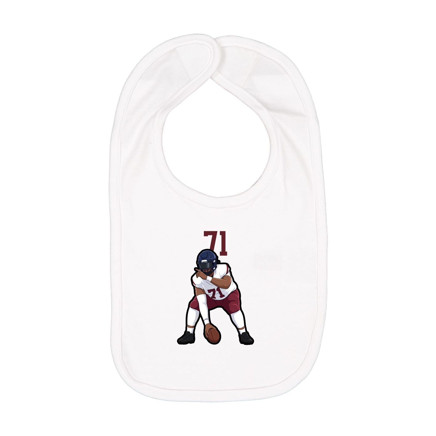 Infant Bib — Number Top in White