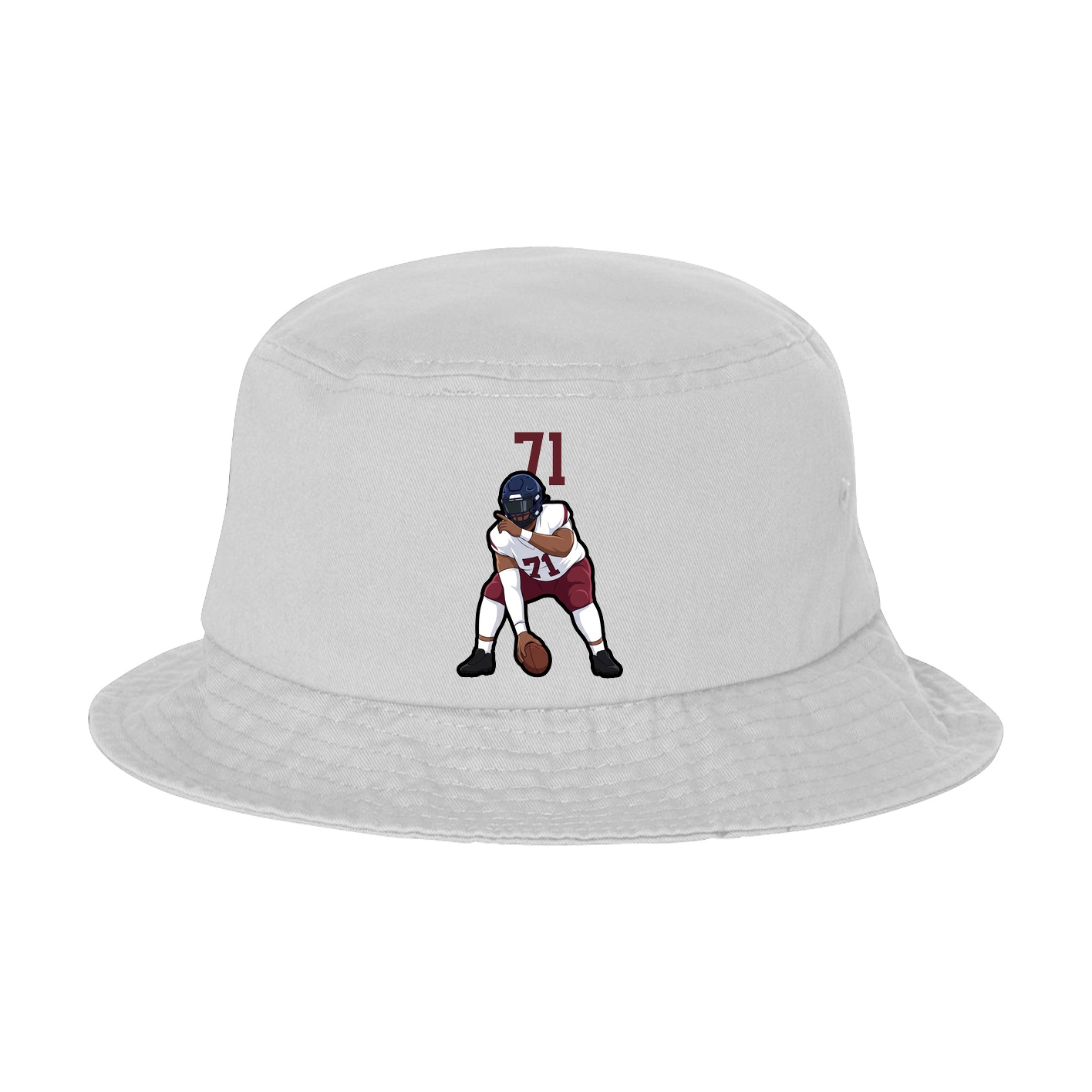 Bucket Cap — Number Top in White