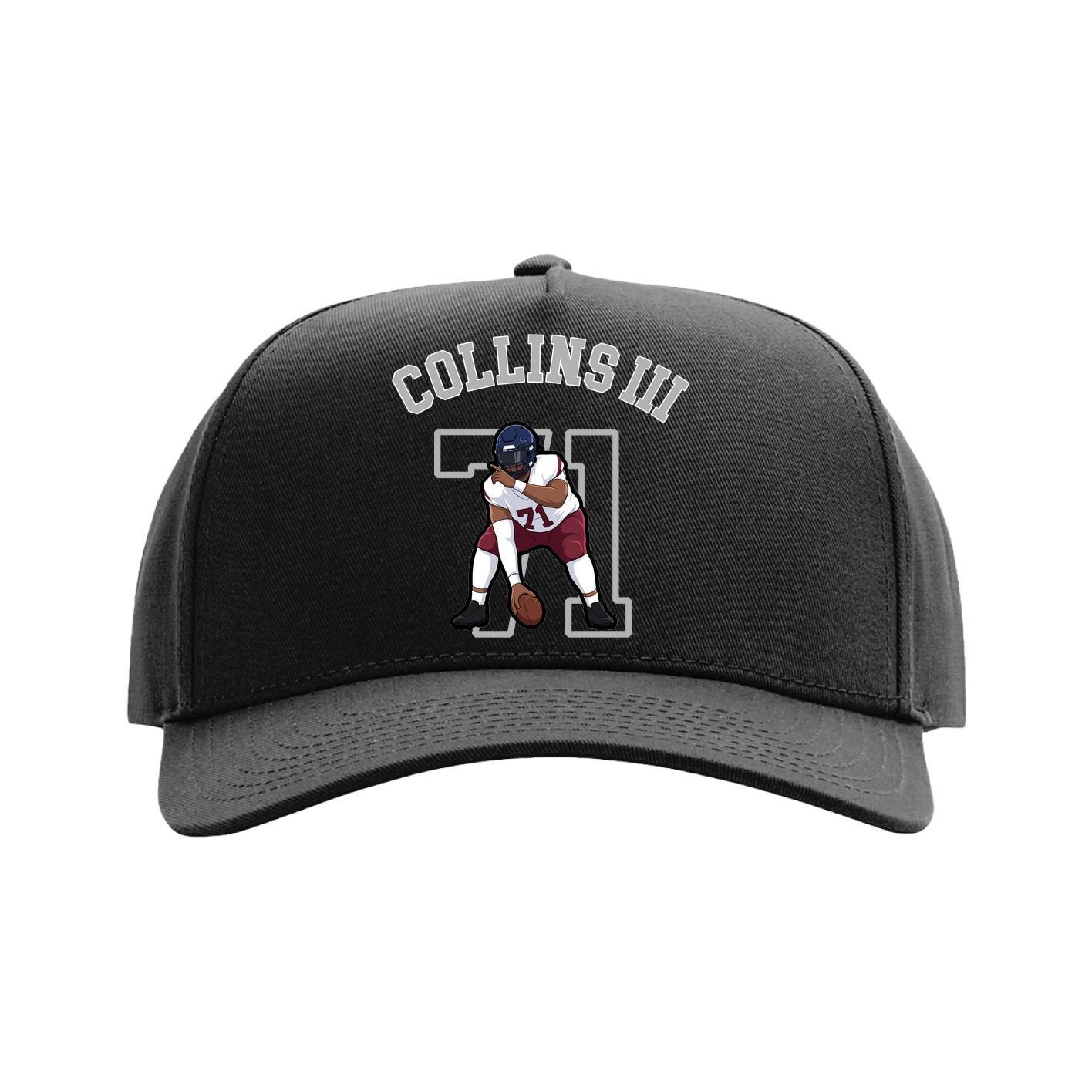 Full Fabric Five-Panel Champ Cap — Shirsey Arch in Black