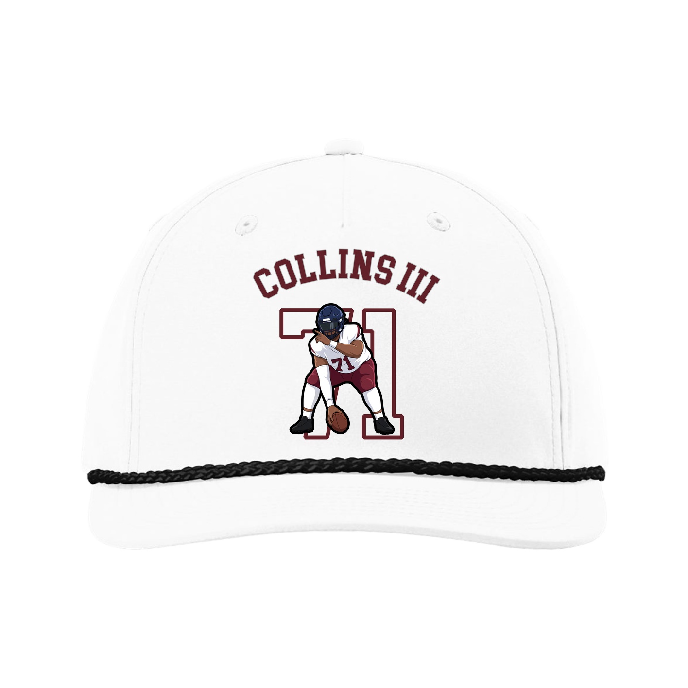 Five-Panel Classic Rope Cap — Shirsey Arch in White