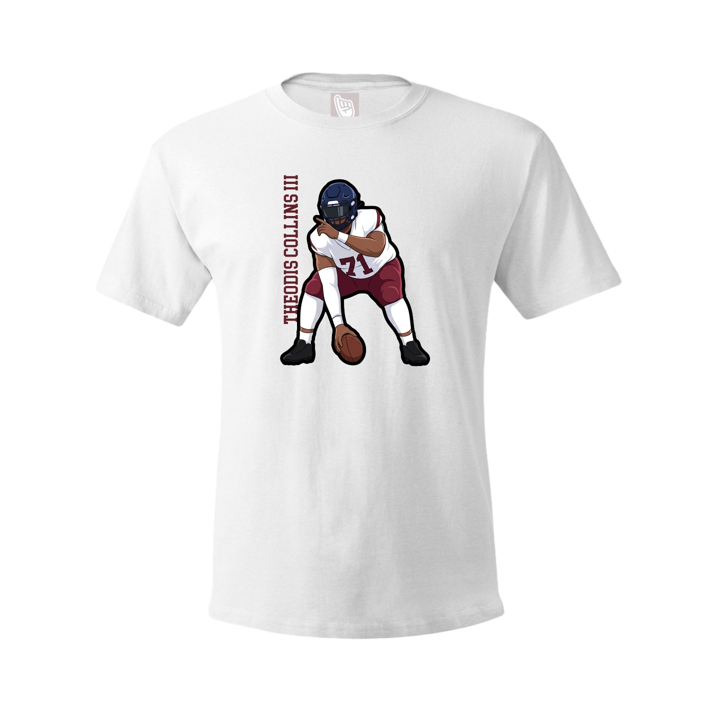 Tee — Name Vertical in White