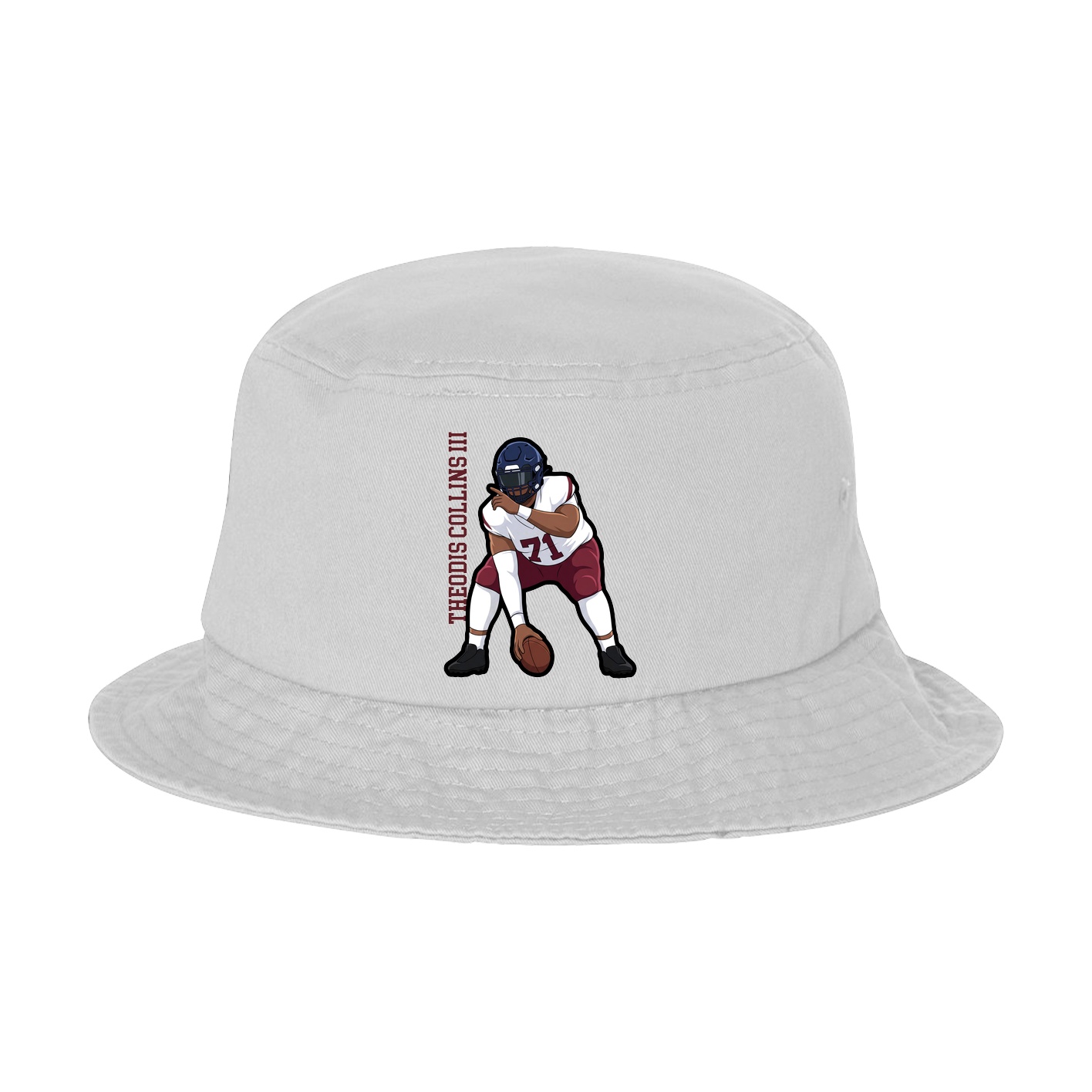 Bucket Cap — Name Vertical in White