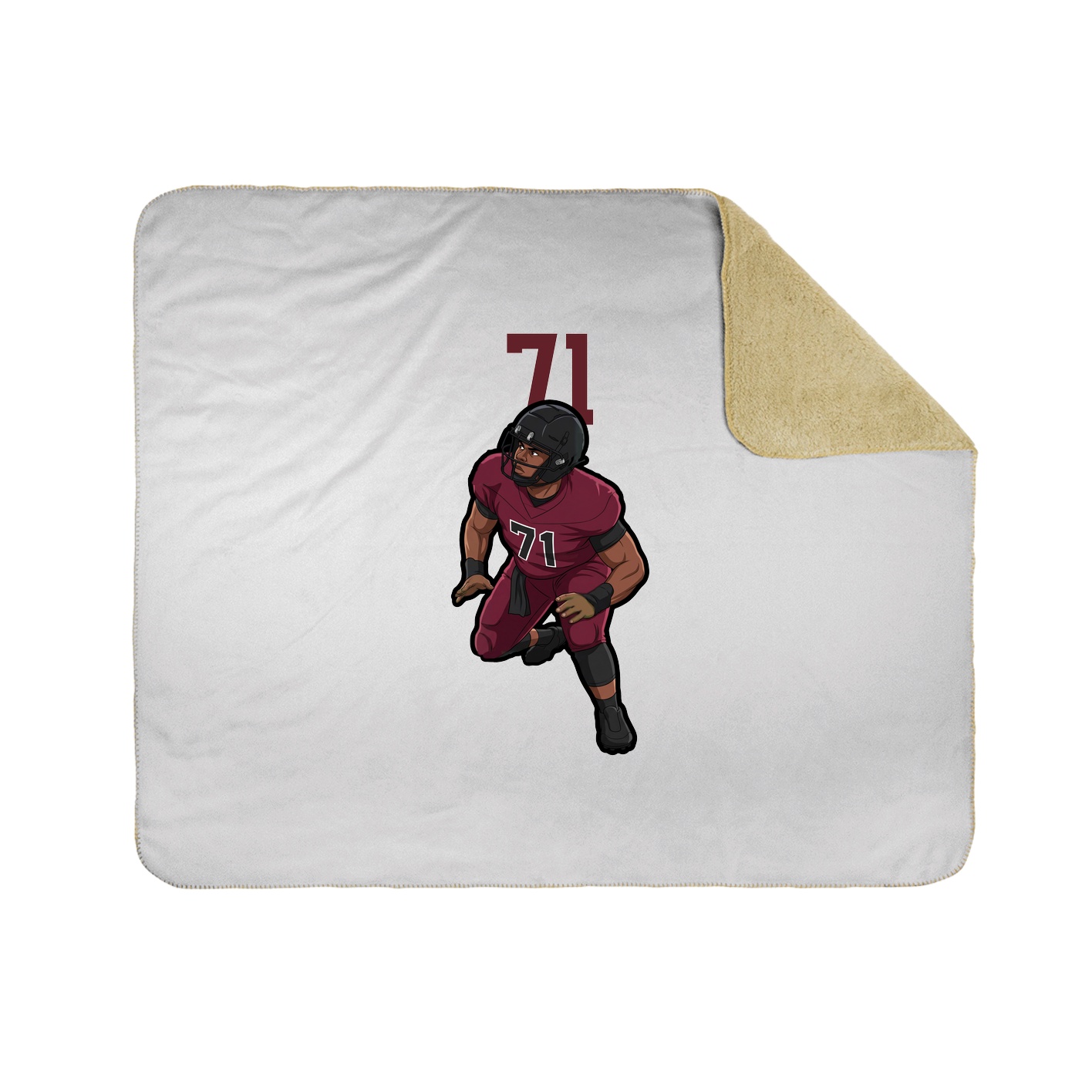 Throw Blanket — Number Top in White