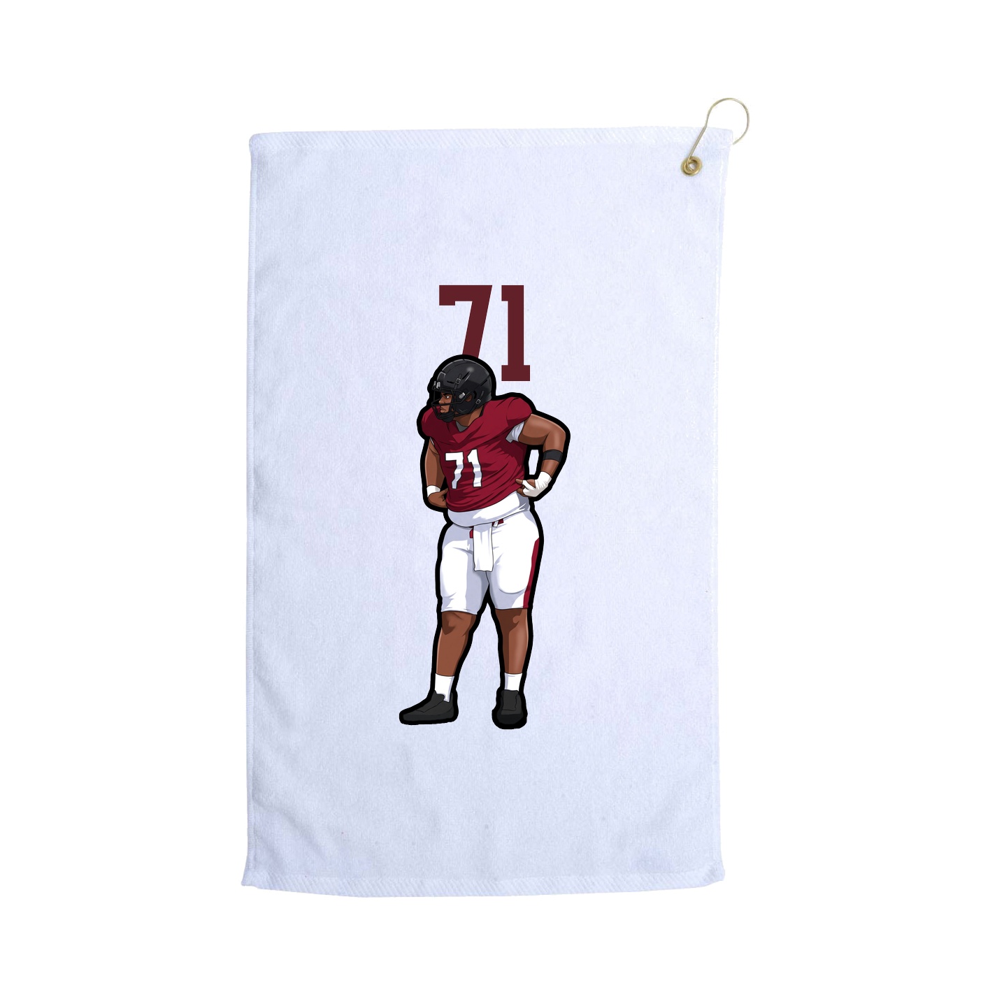 Golf Towel — Number Top in White