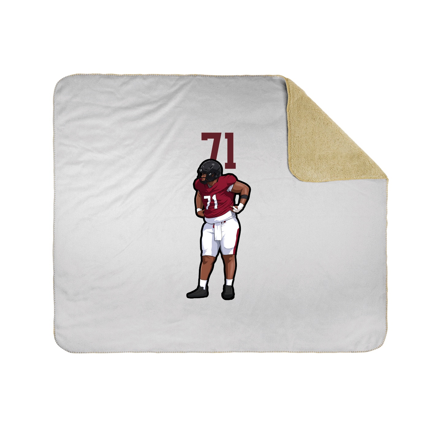 Throw Blanket — Number Top in White