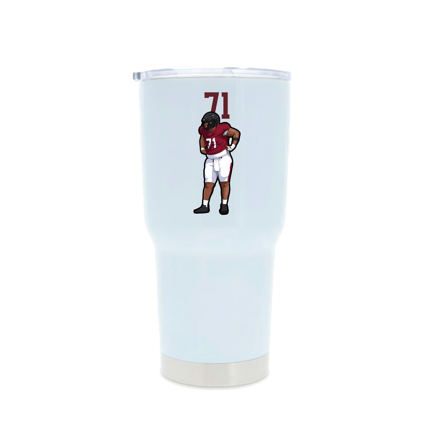 30oz Stainless Steel Tumbler — Number Top in White