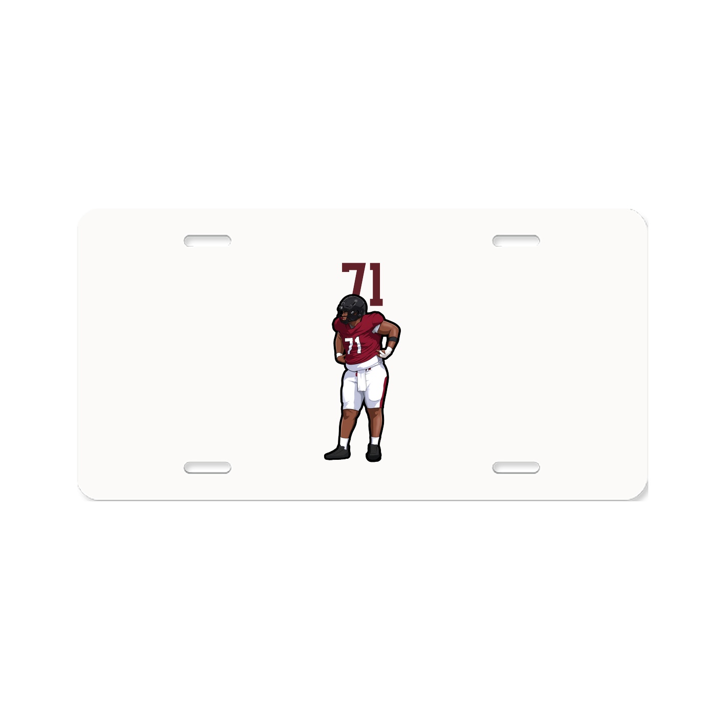 License Plate — Number Top in Classic