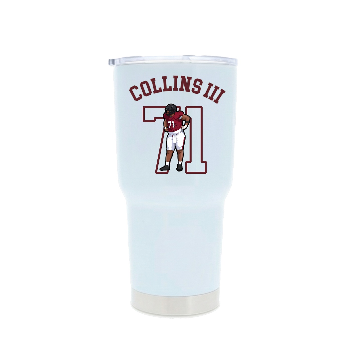 30oz Stainless Steel Tumbler — Shirsey Arch in White