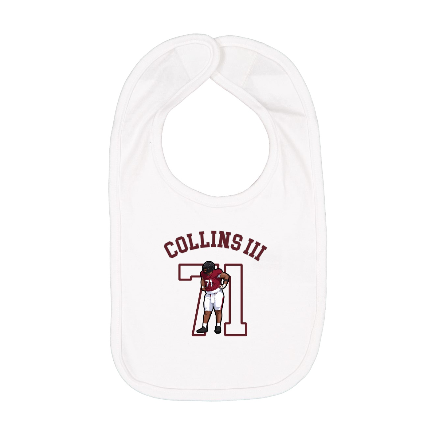 Infant Bib — Shirsey Arch in White