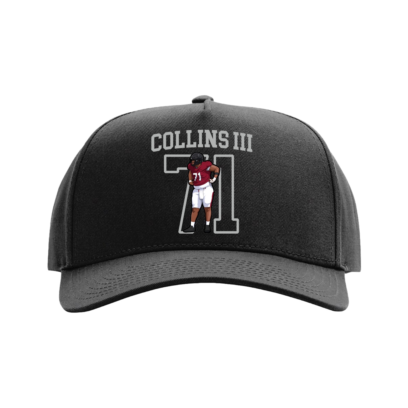 Full Fabric Five-Panel Champ Cap — Shirsey in Black