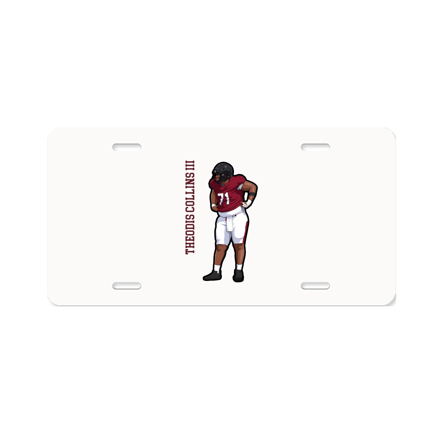 License Plate — Name Vertical in Classic