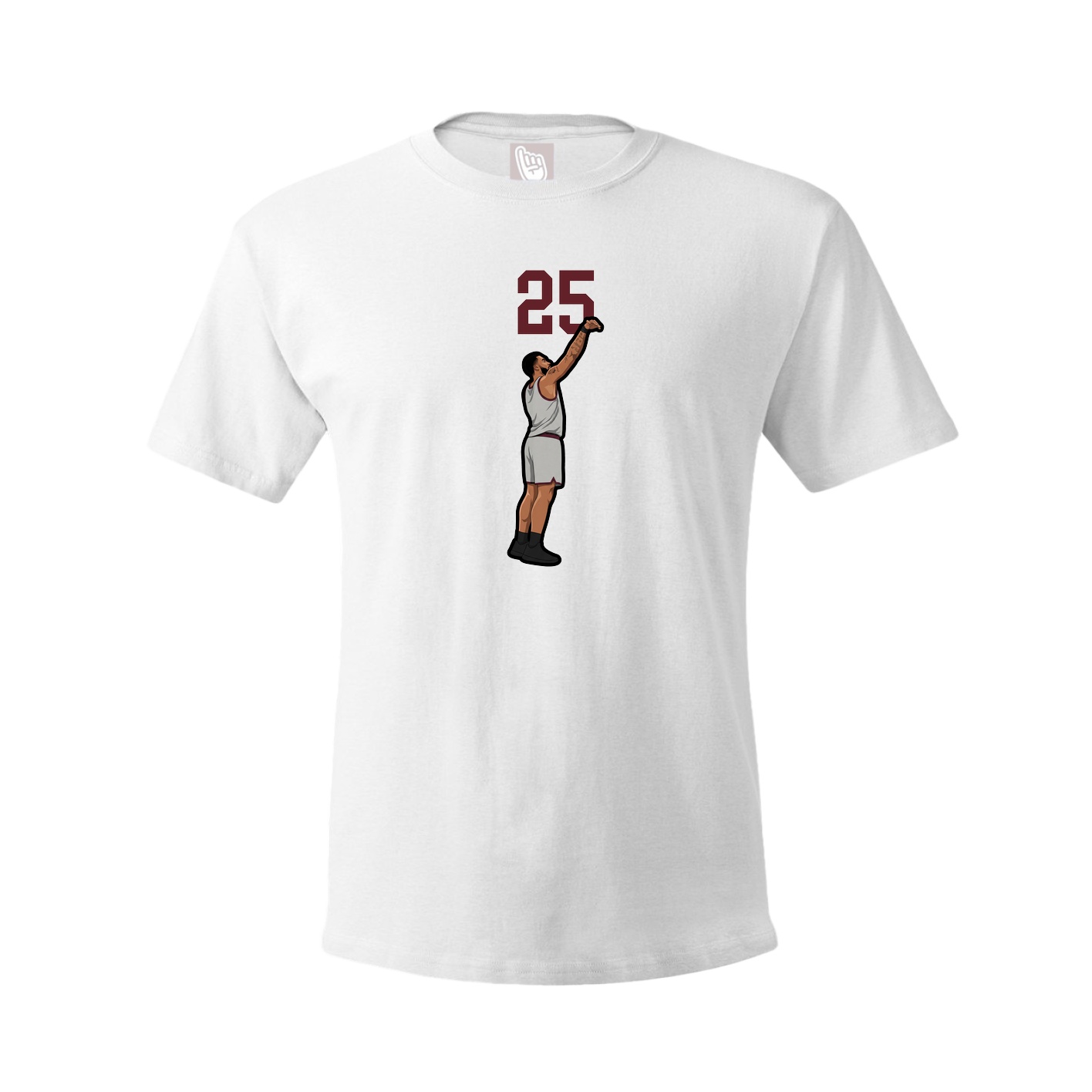 Youth Tee — Number Top in White