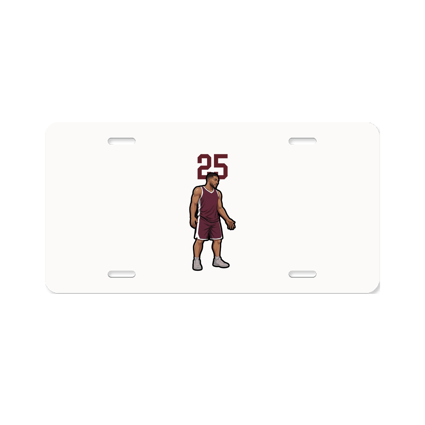 License Plate — Number Top in Classic