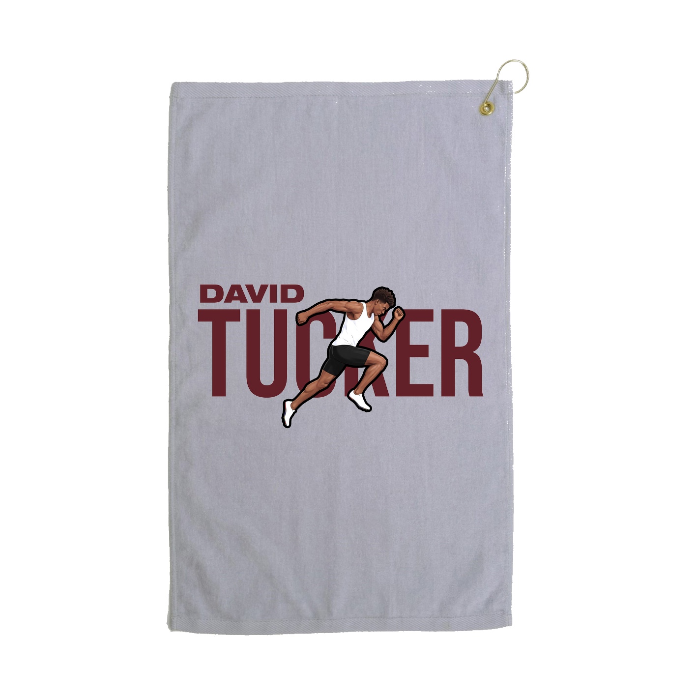 Golf Towel — Player Name in Grey