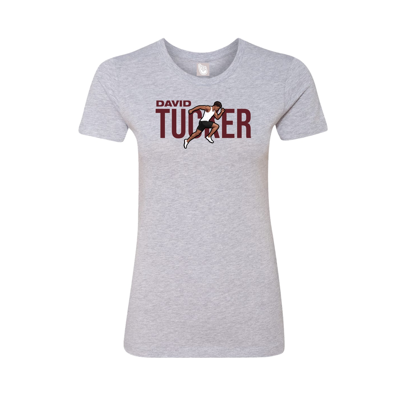 Fitted Women's Tee — Player Name in Grey