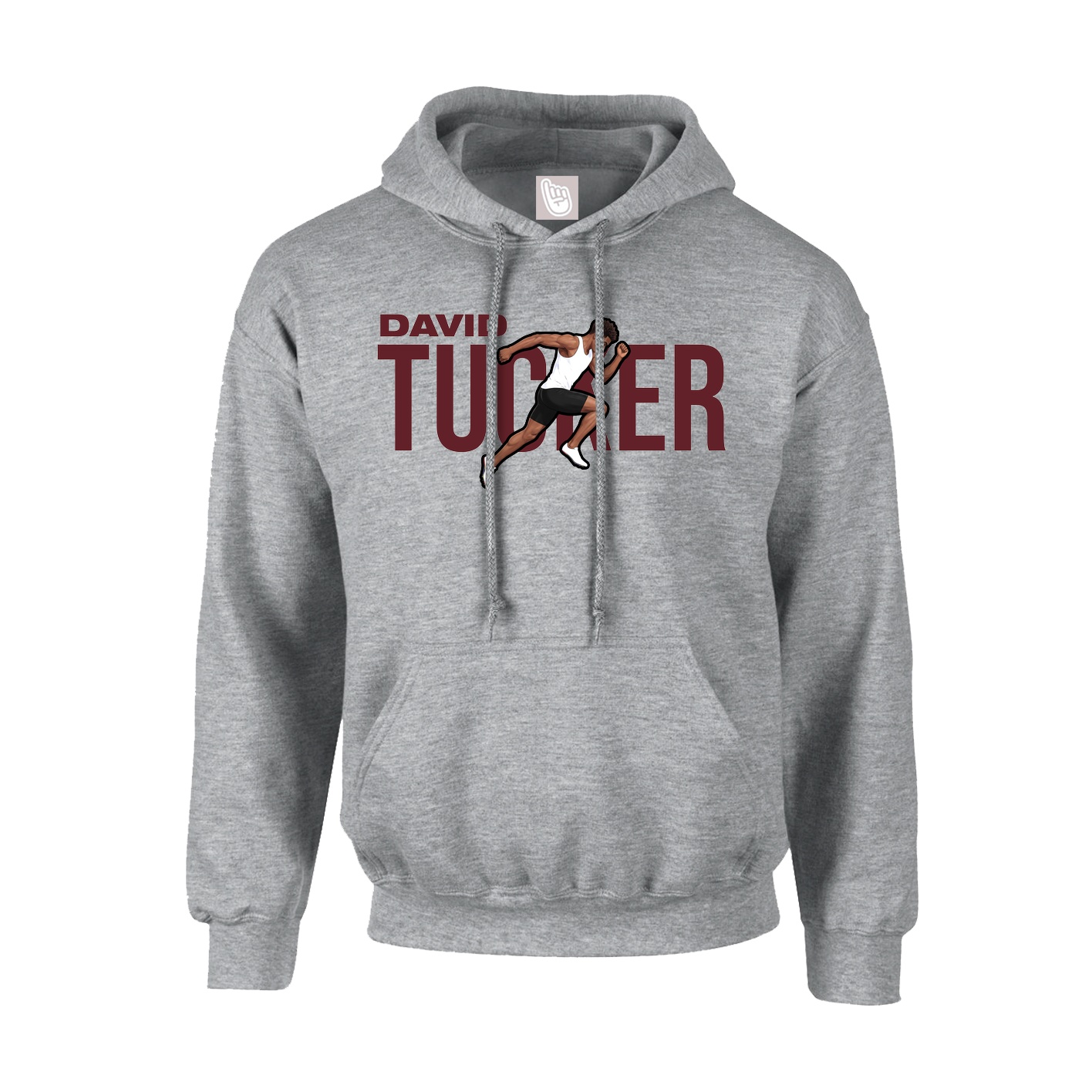 Hoodie — Player Name in Grey