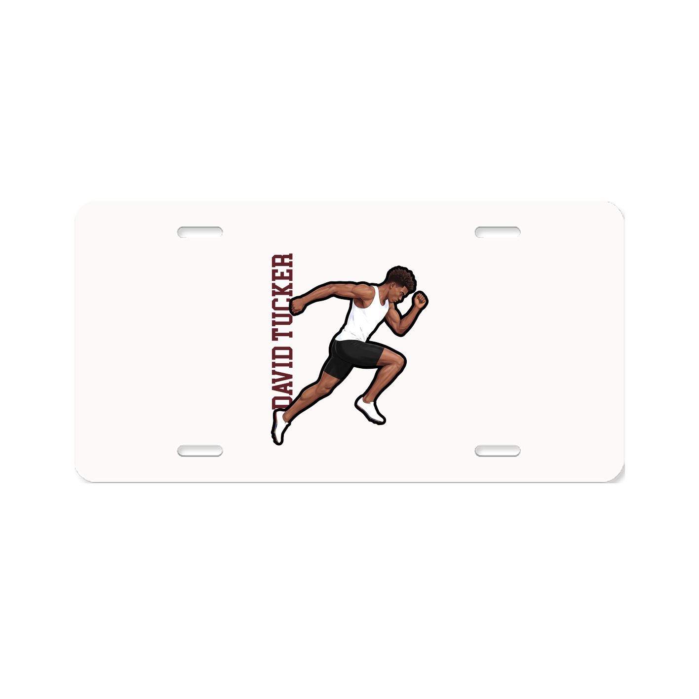 License Plate — Name Vertical in Classic