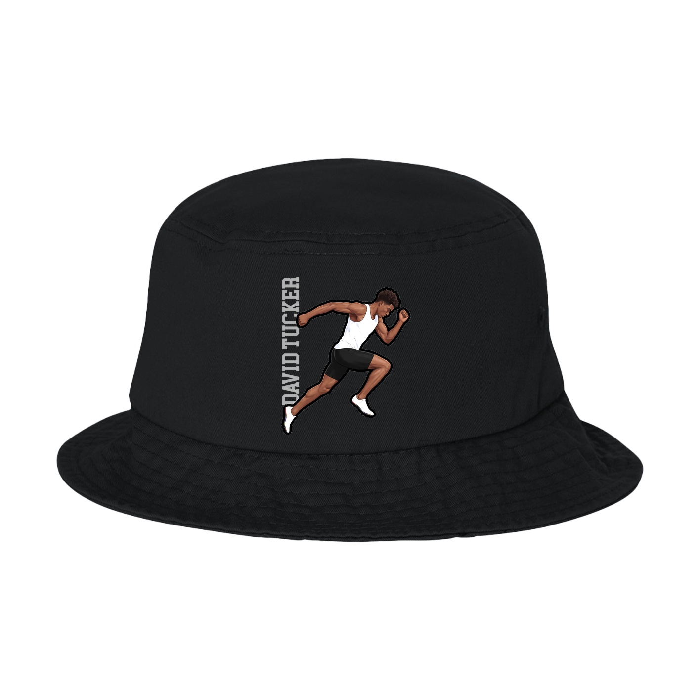 Bucket Cap — Name Vertical in Black