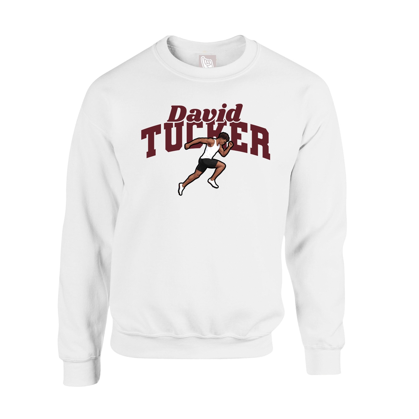 Fleece Crew — Signature Arch in White