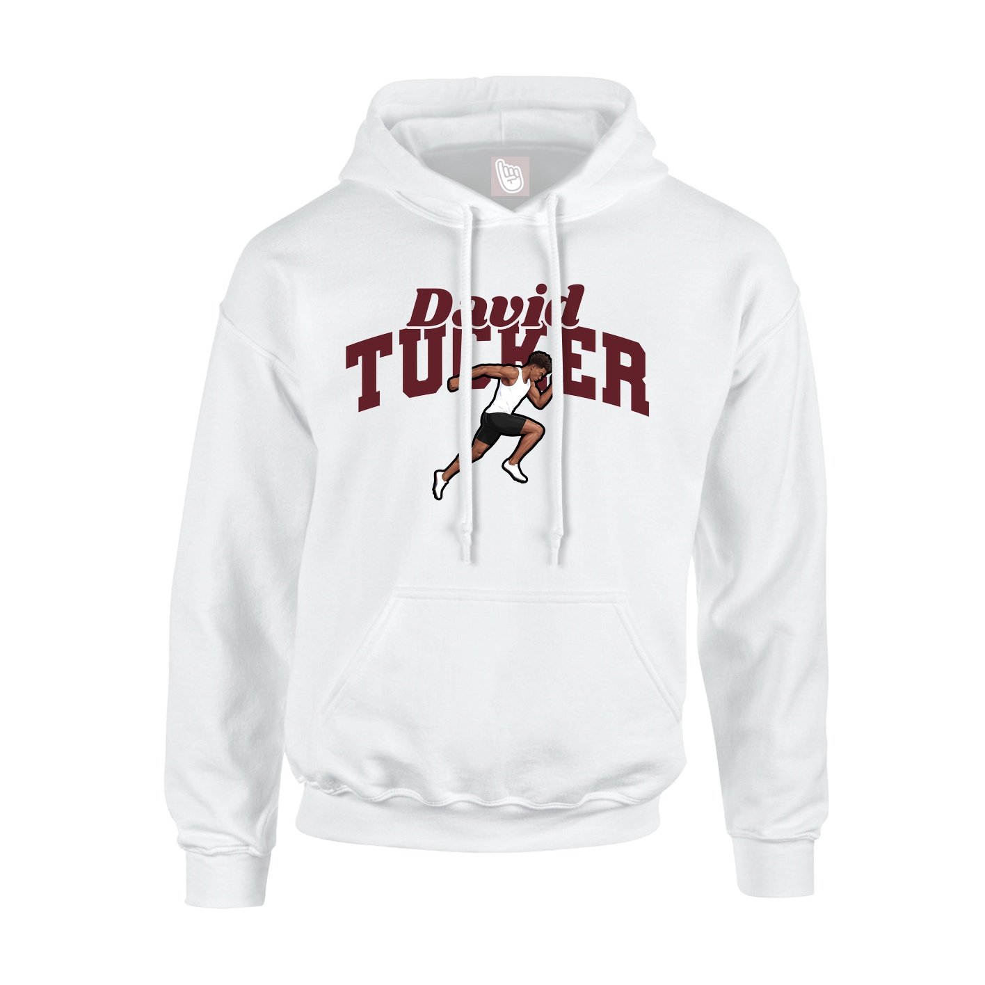 Youth Hoodie — Signature Arch in White