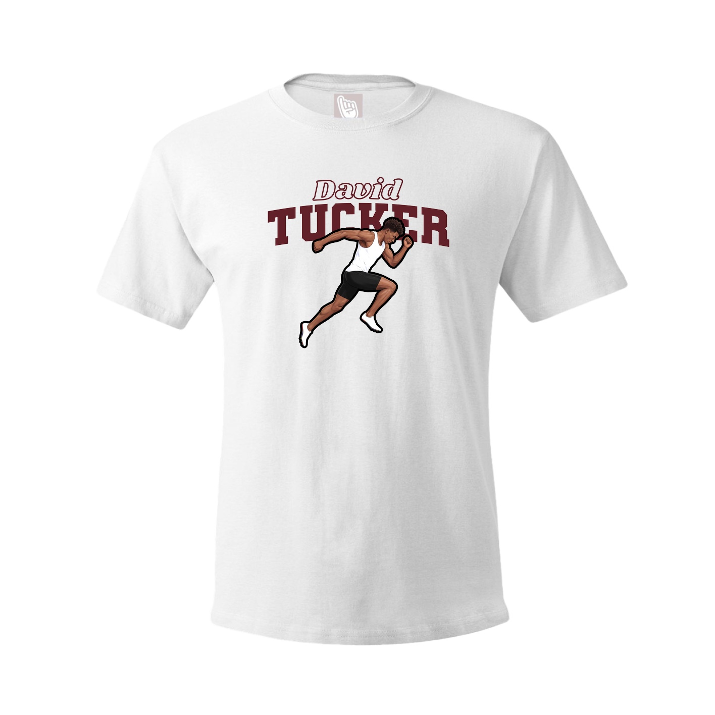 Youth Tee — Name Arch in White