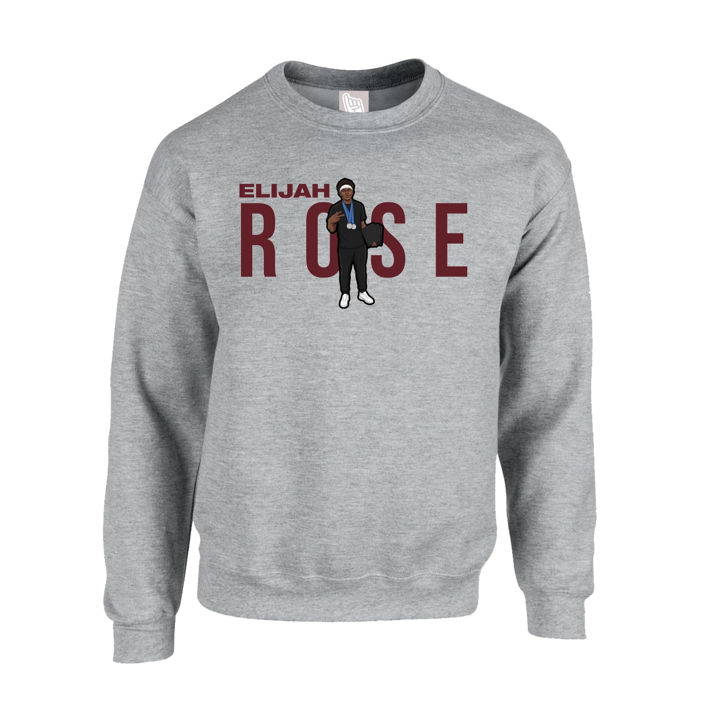 Fleece Crew — Player Name in Grey
