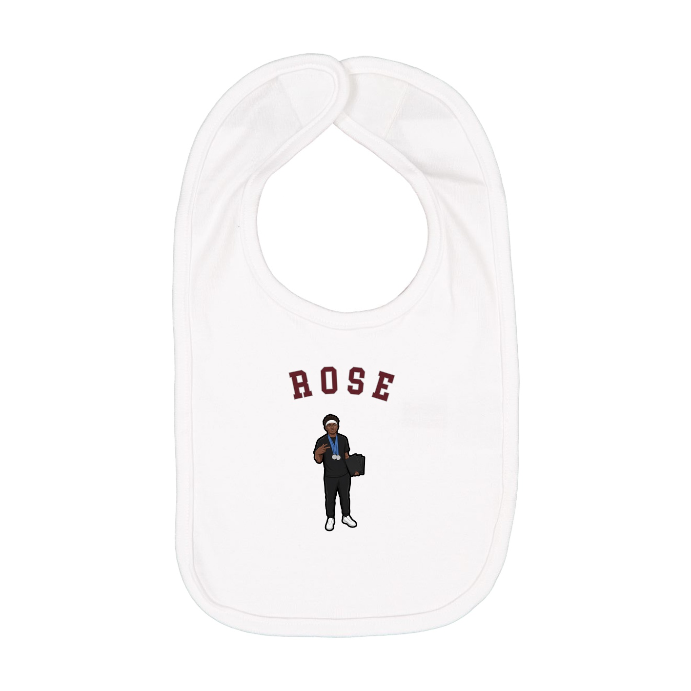 Infant Bib — Shirsey Arch in White
