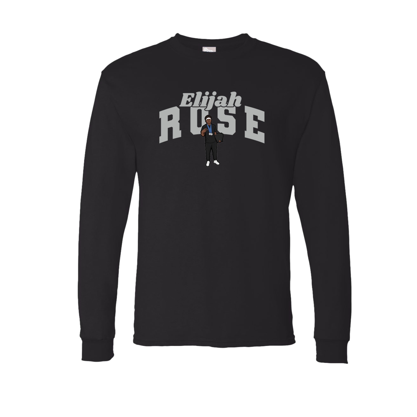 Long Sleeve Tee — Signature Arch in Black