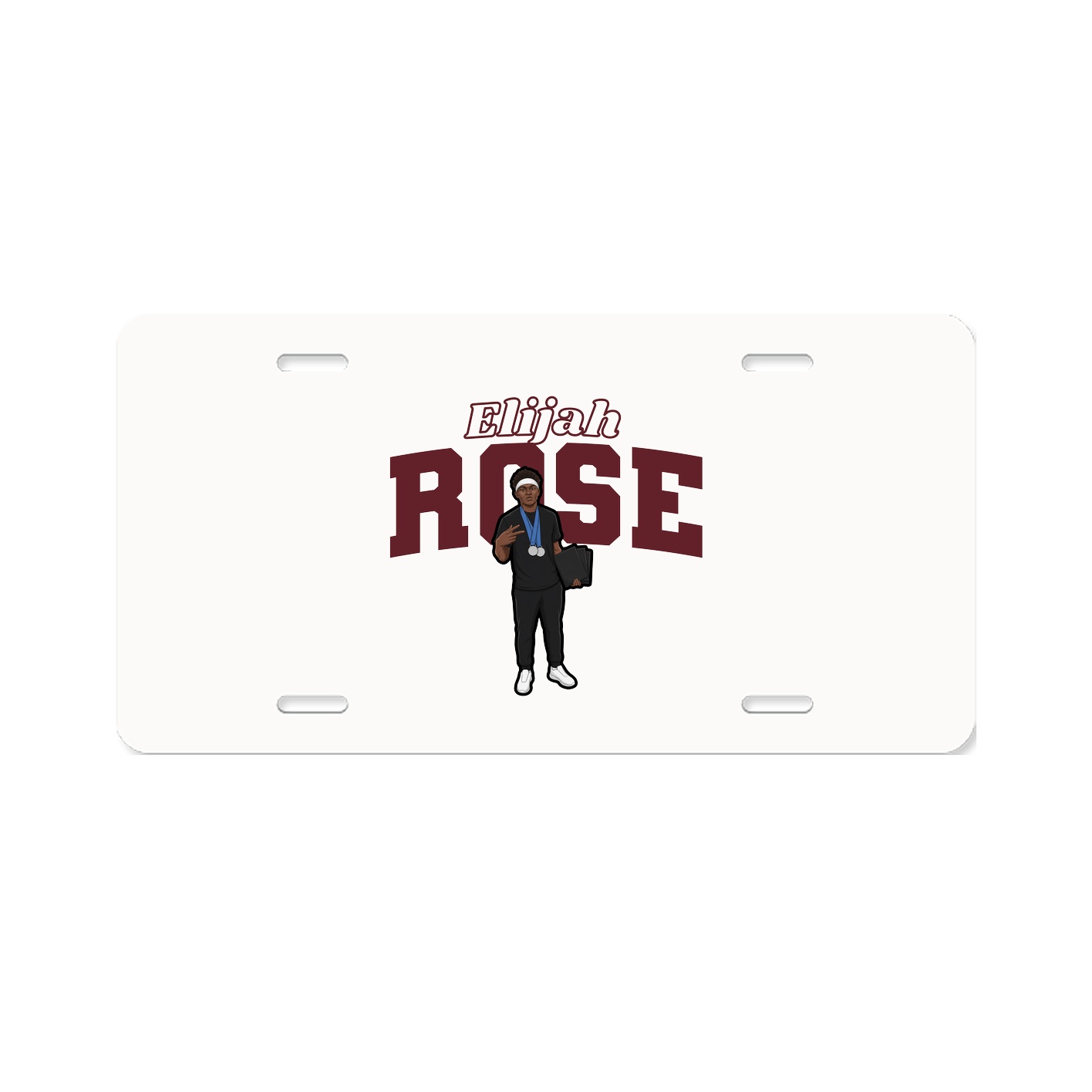 License Plate — Name Arch in Classic