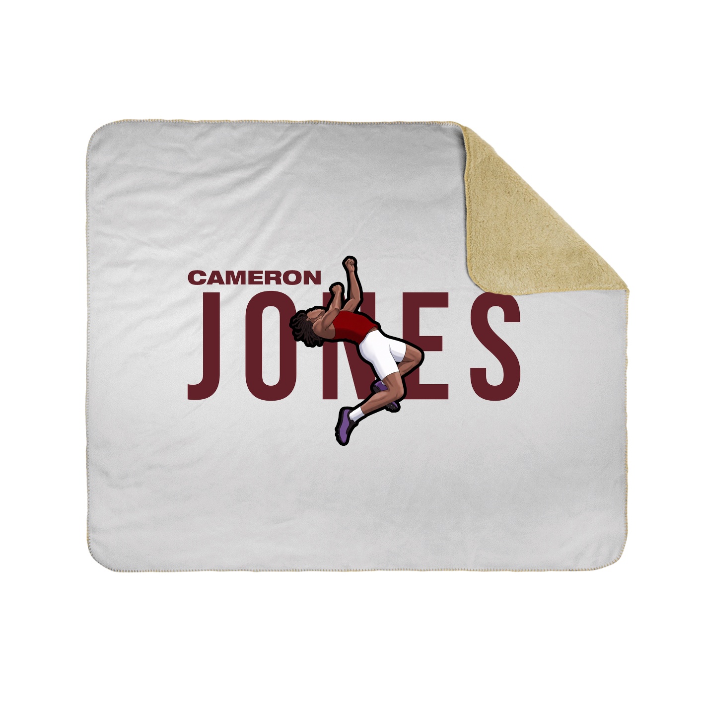 Throw Blanket — Player Name in White
