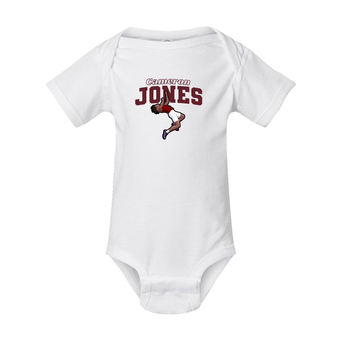 Baby Onesie — Name Arch in White