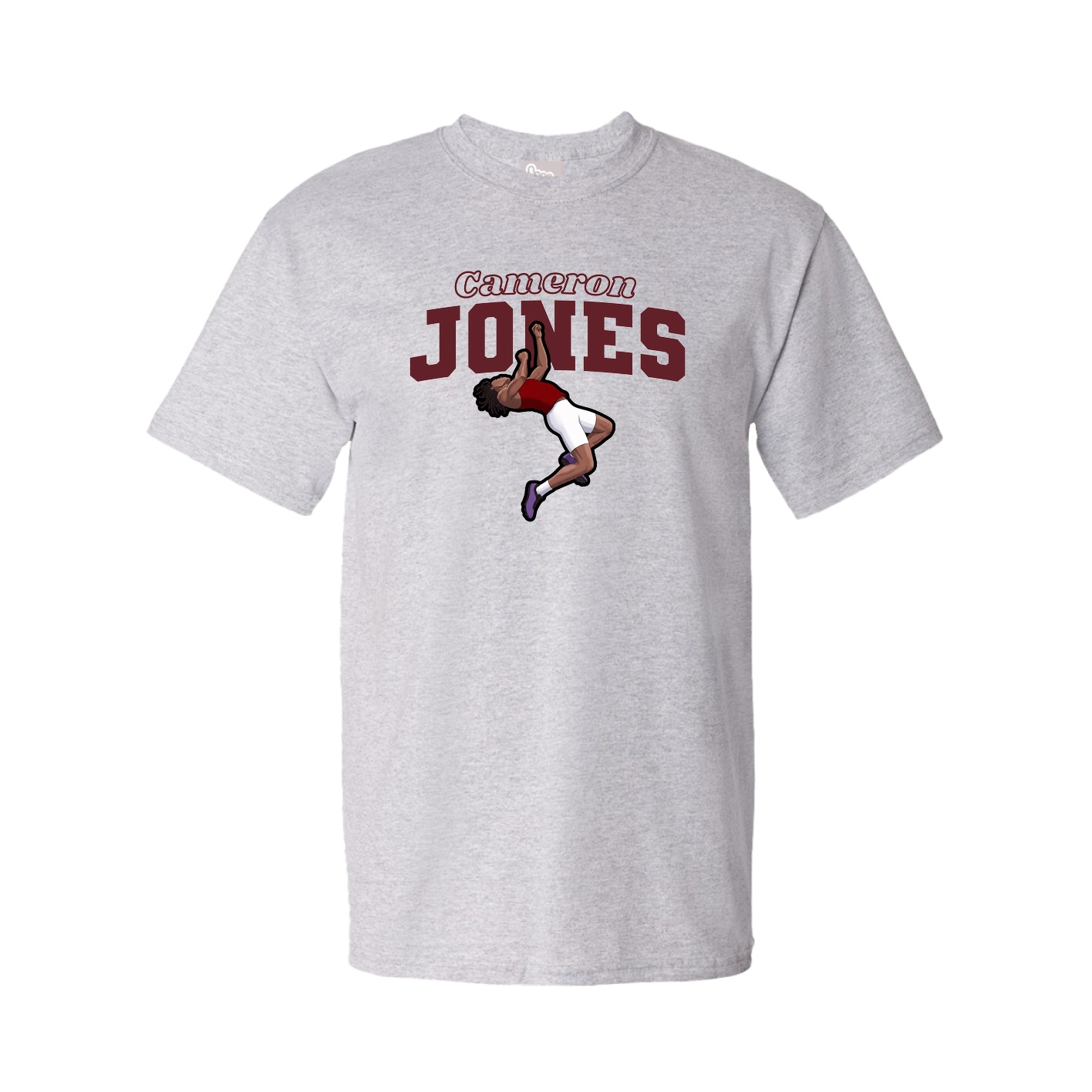 Youth Tee — Name Arch in Grey