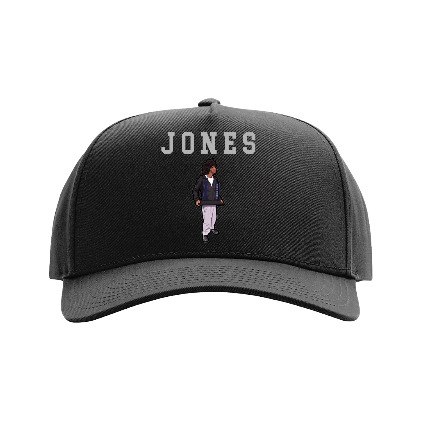 Full Fabric Five-Panel Champ Cap — Shirsey in Black