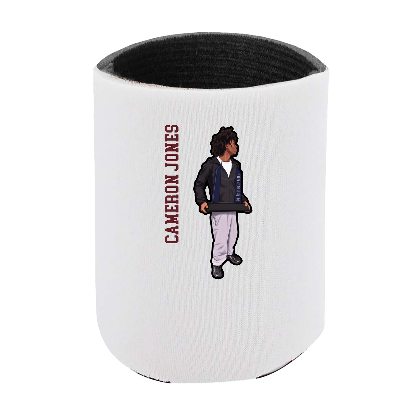 Can Holder — Name Vertical in White