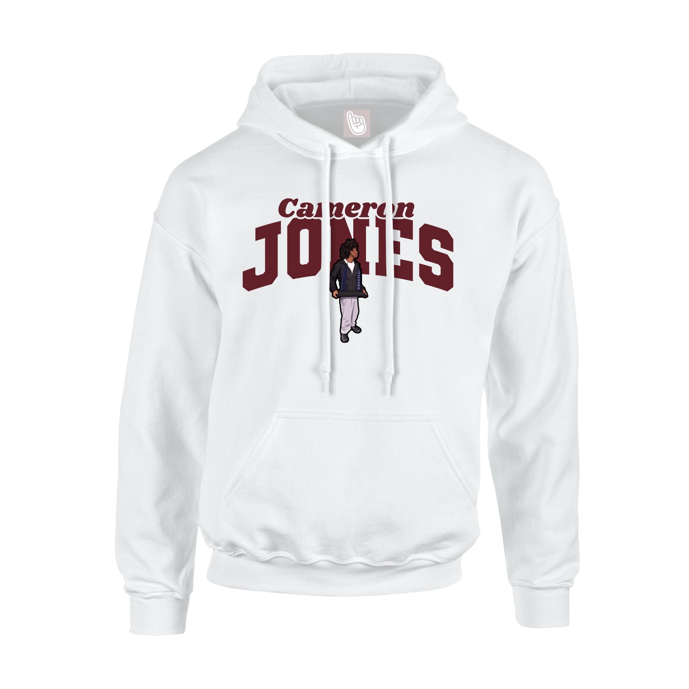Hoodie — Signature Arch in White