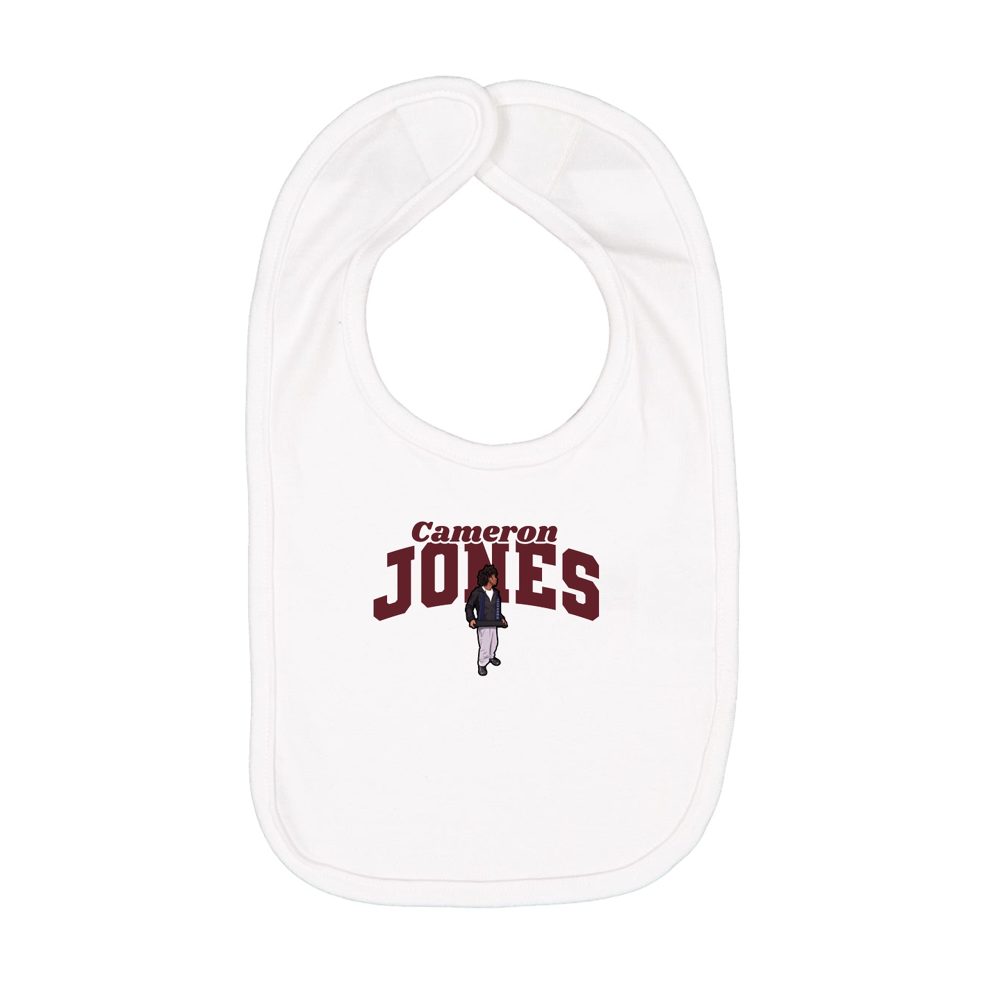 Infant Bib — Signature Arch in White