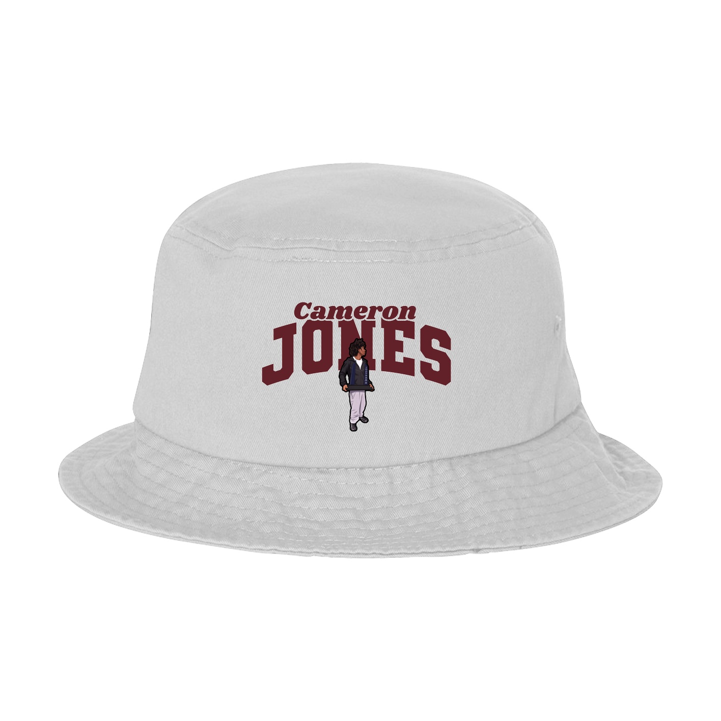 Bucket Cap — Signature Arch in White
