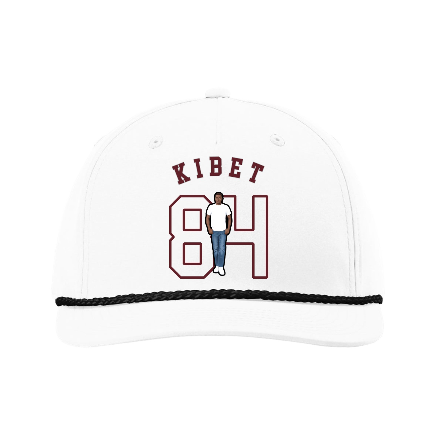 Five-Panel Classic Rope Cap — Shirsey Arch in White