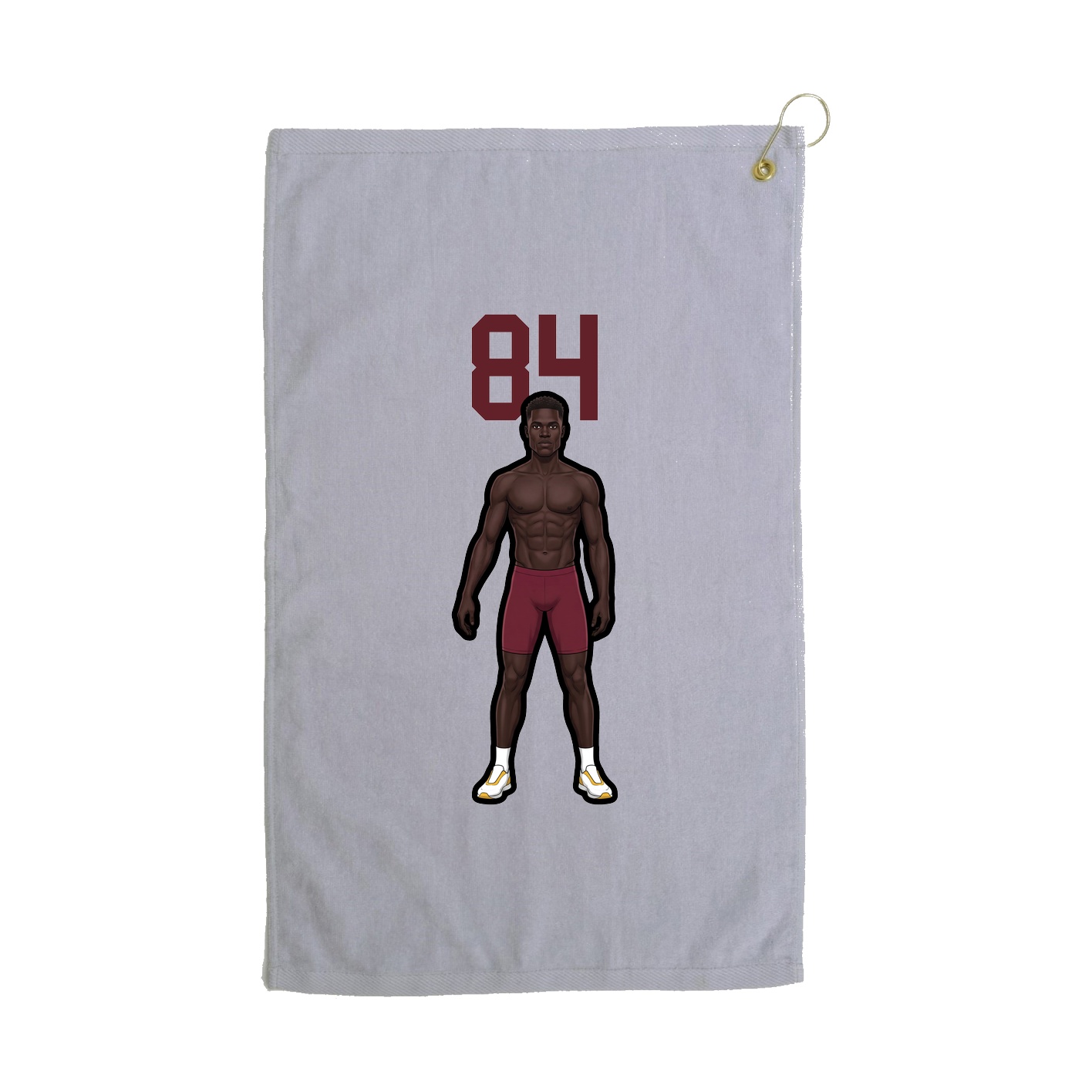 Golf Towel — Number Top in Grey