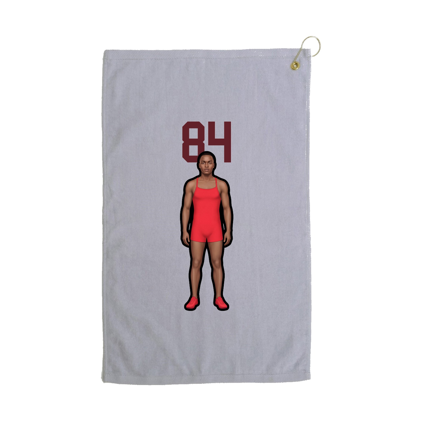 Golf Towel — Number Top in Grey