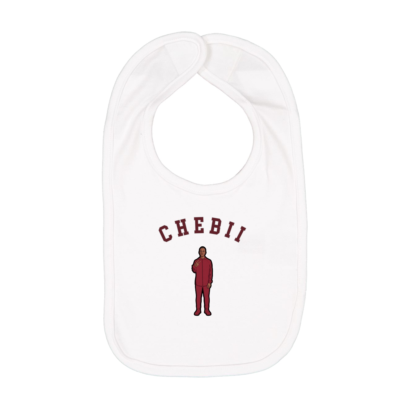 Infant Bib — Shirsey Arch in White
