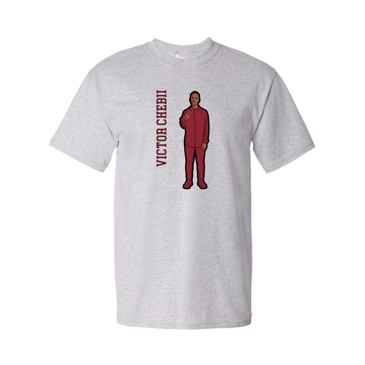 Tee — Name Vertical in Grey
