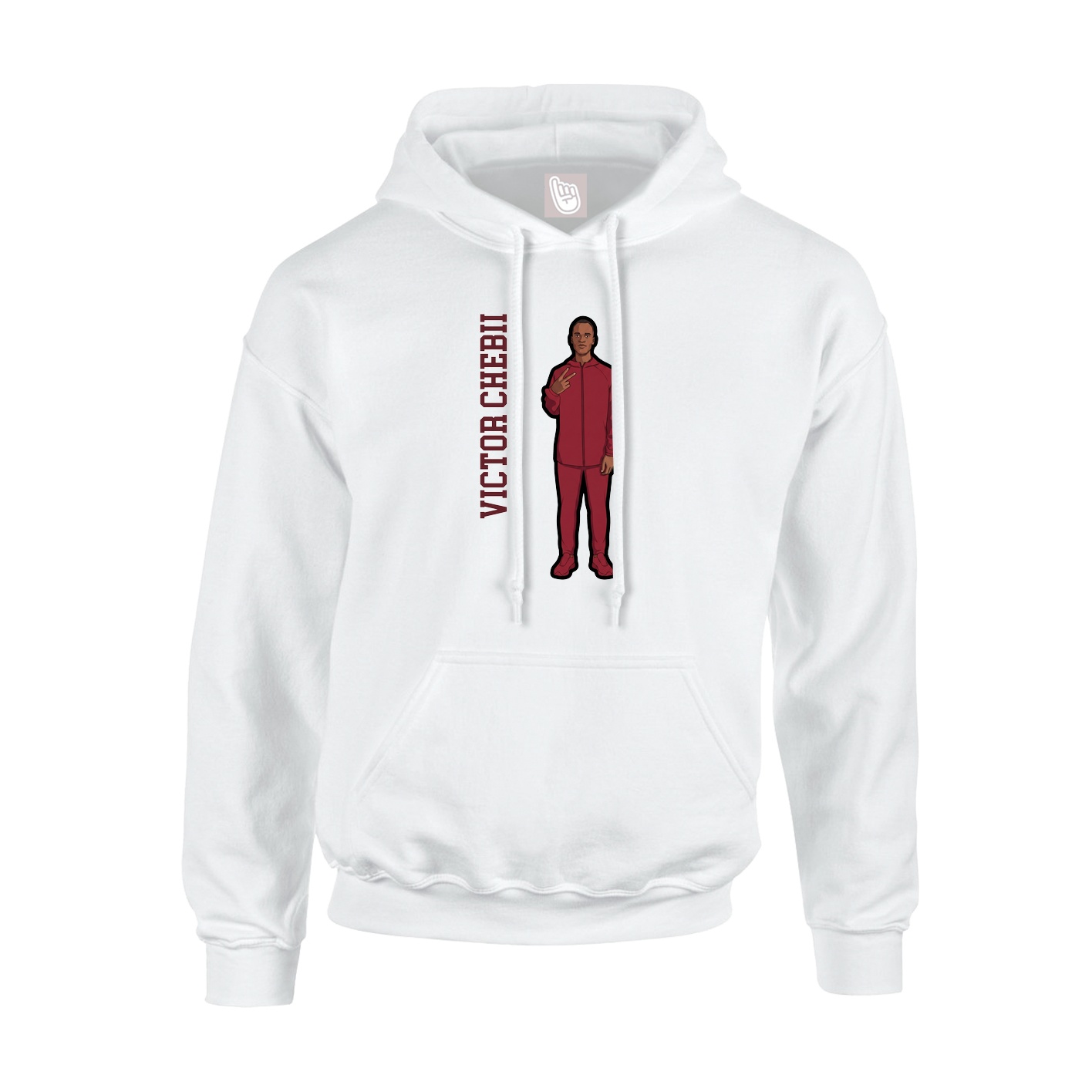 Hoodie — Name Vertical in White