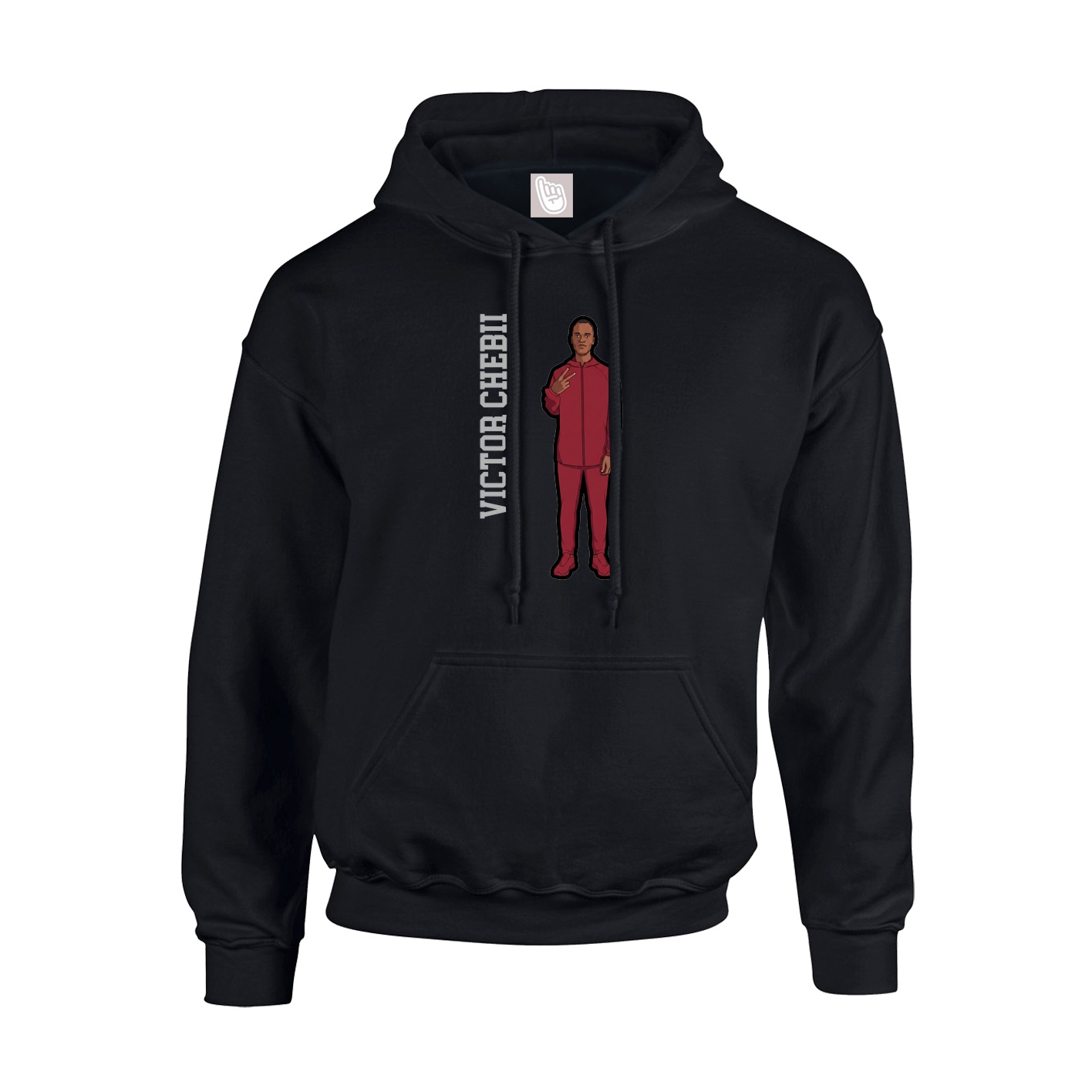 Youth Hoodie — Name Vertical in Black