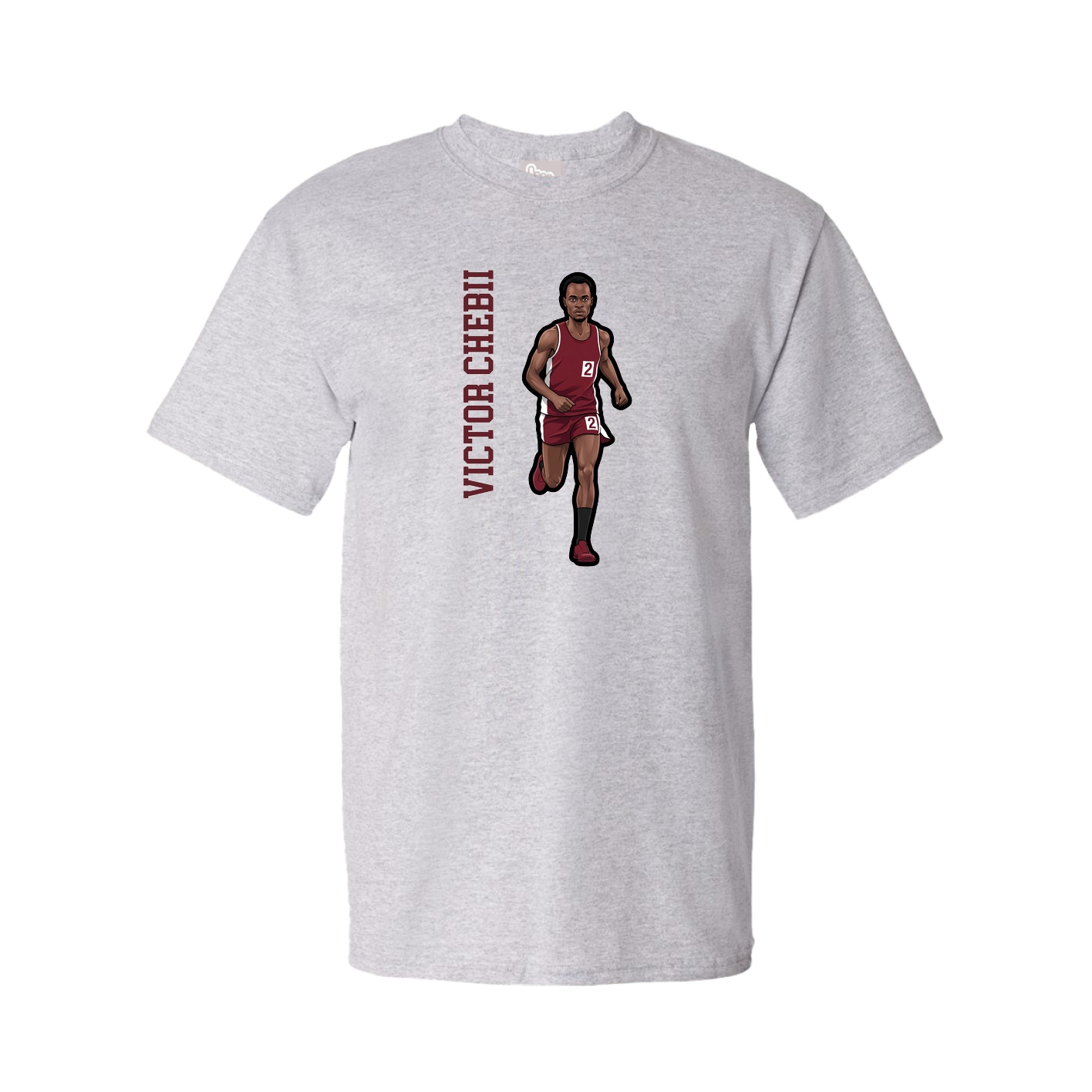 Youth Tee — Name Vertical in Grey