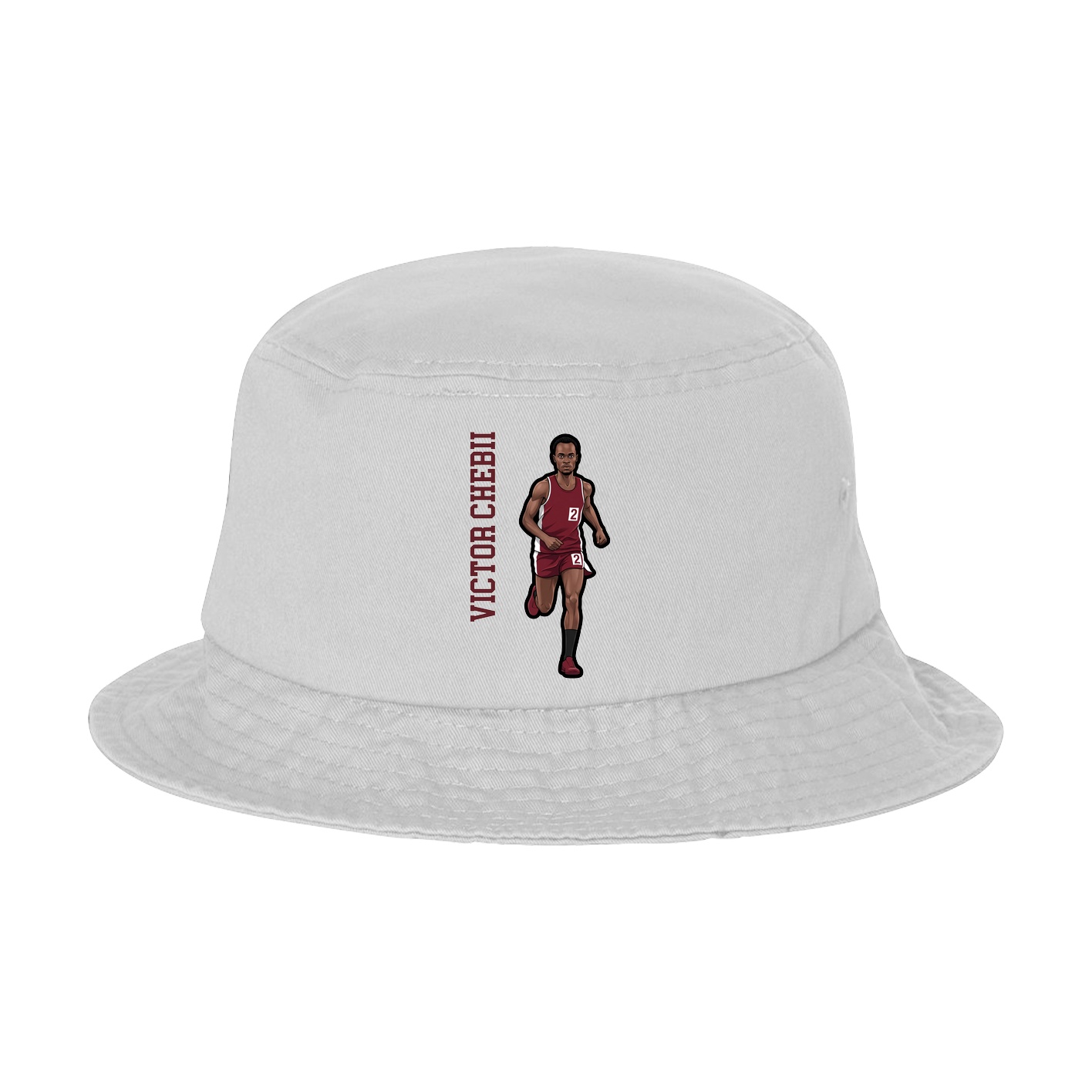 Bucket Cap — Name Vertical in White