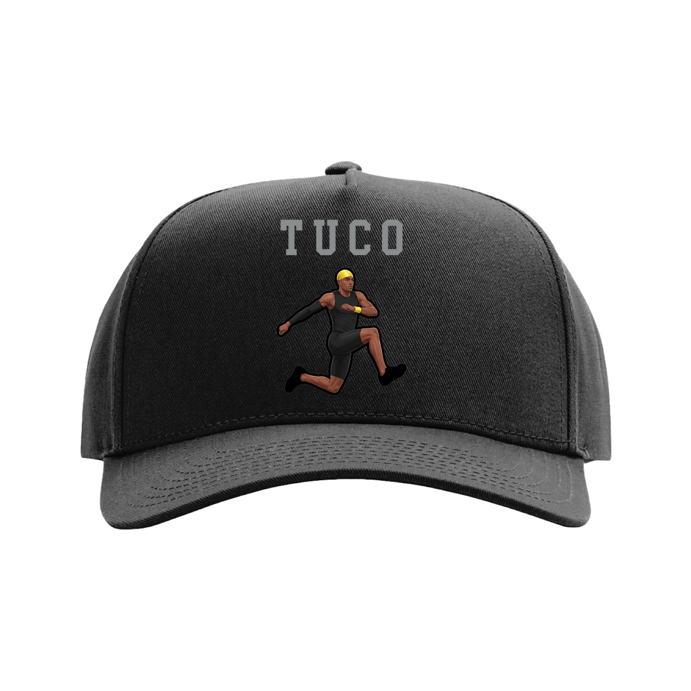 Full Fabric Five-Panel Champ Cap — Shirsey in Black