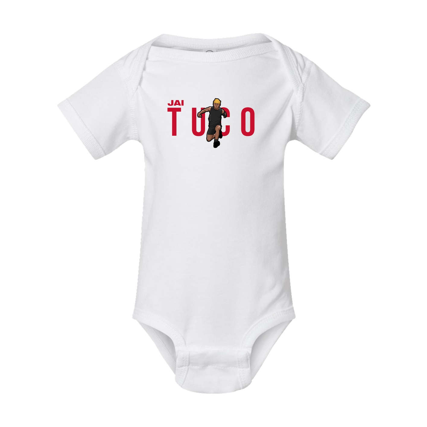 Baby Onesie — Player Name in White