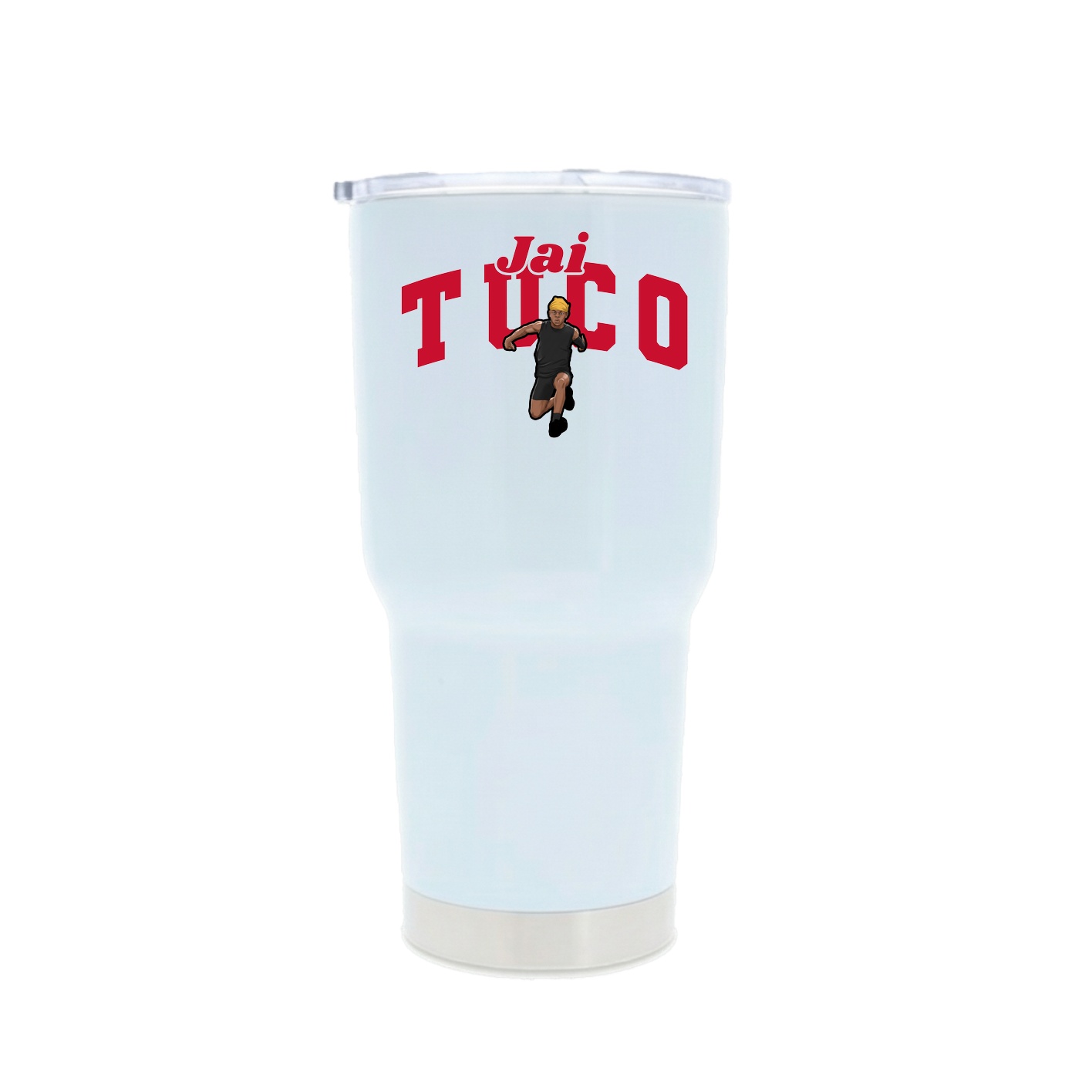 30oz Stainless Steel Tumbler — Signature Arch in White