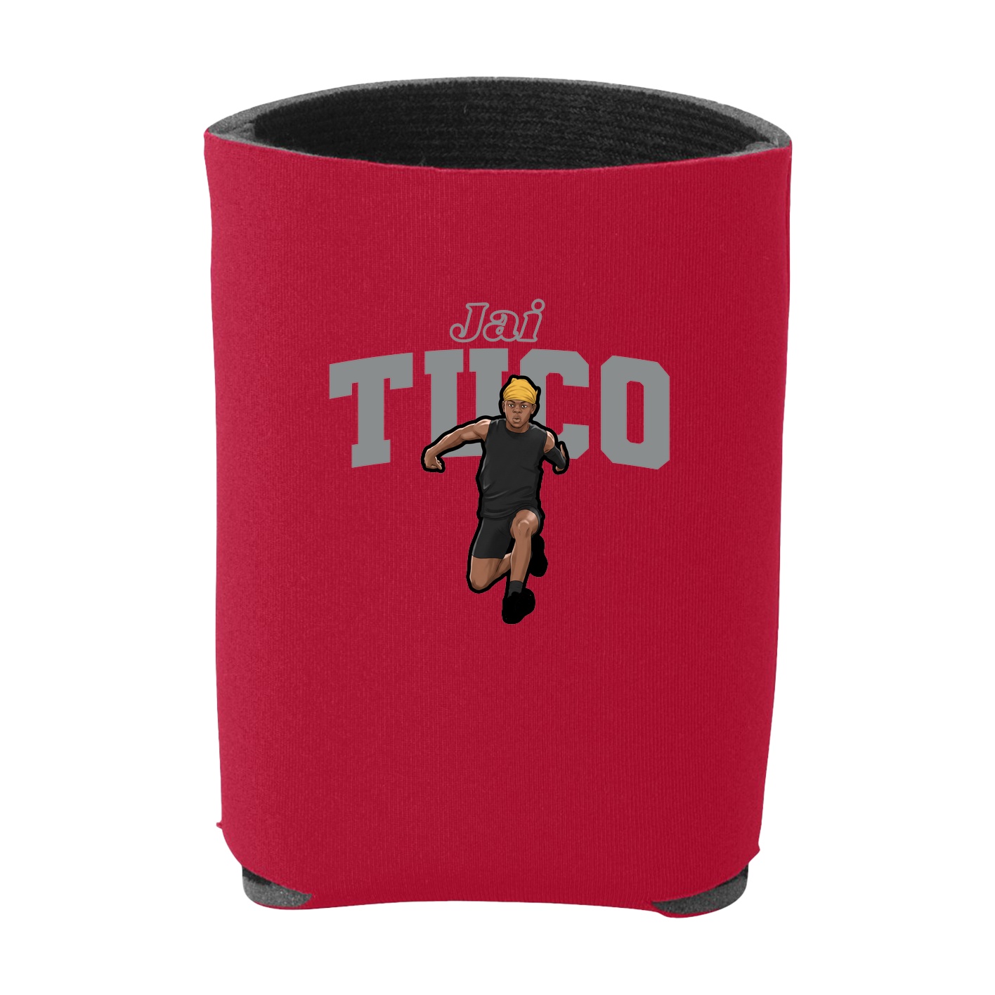 Can Holder — Name Arch in Red